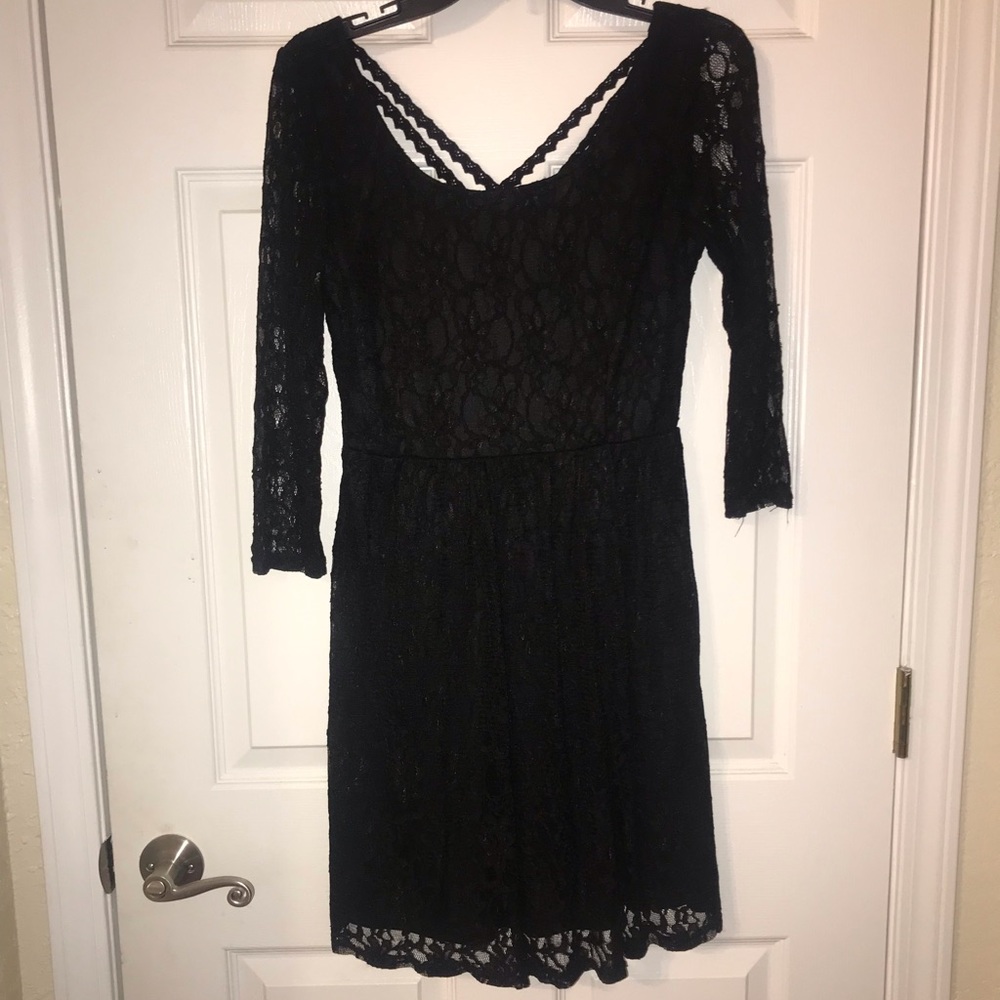 Black lace dress